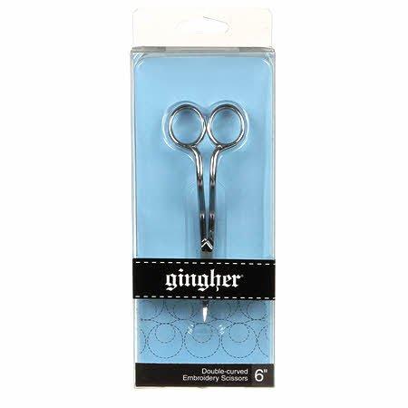 Gingher 6 Inch Double Curved Embroidery Scissor