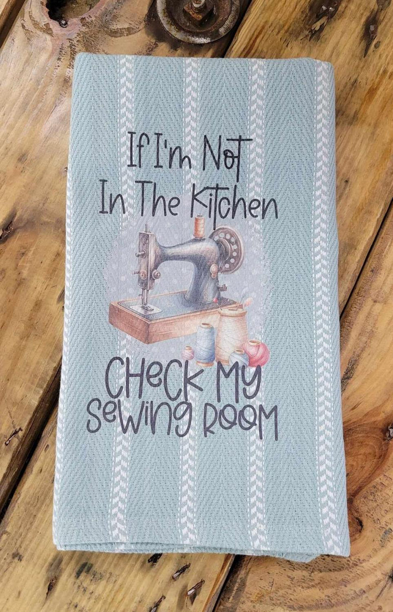 Not In The Kitchen Teal Towel