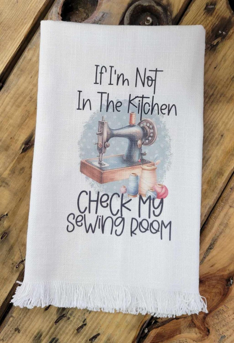 Not In The Kitchen White Towel
