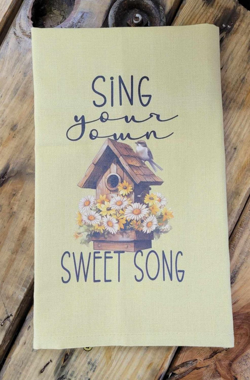 Sing Song Yellow Kitchen Towel