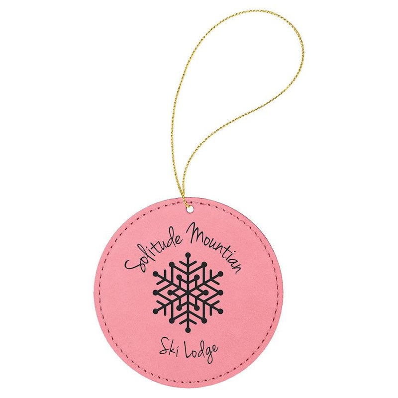 3.75" Pink Round Ornament w/Hanger