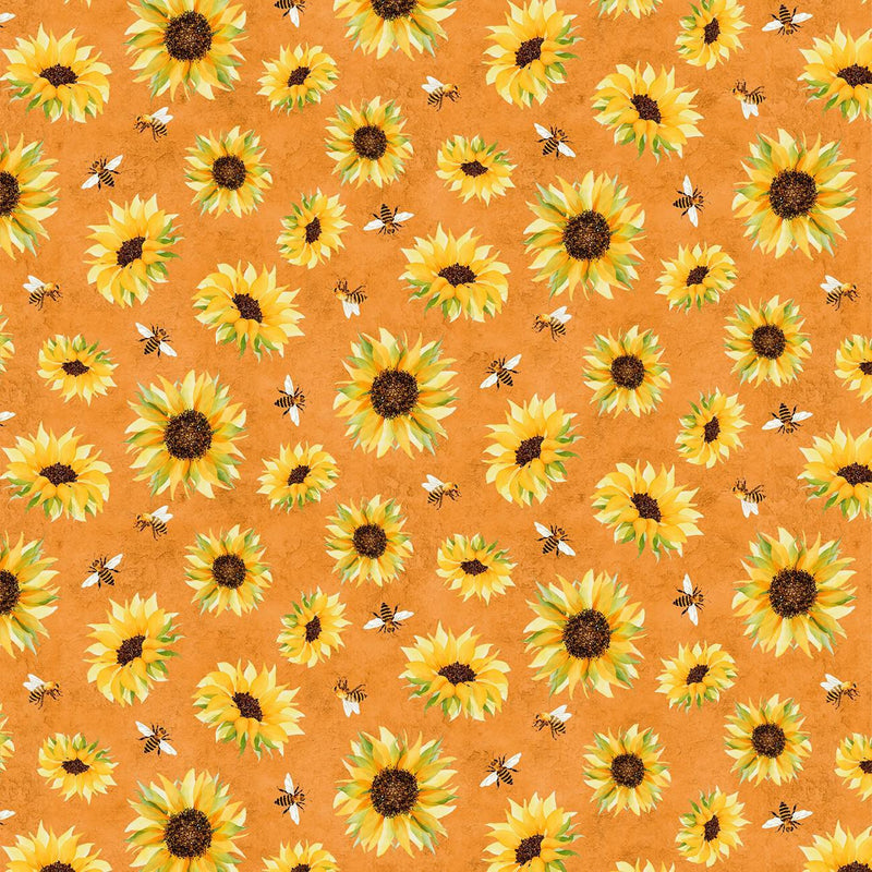 Autumn Sun Sunflower Toss Orange