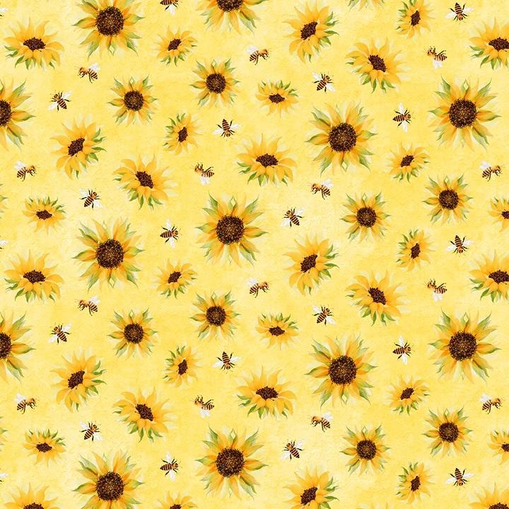 Autumn Sun Sunflower Toss Yellow