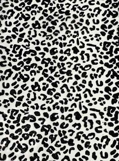 Black Leopard Clear Vinyl 18x26