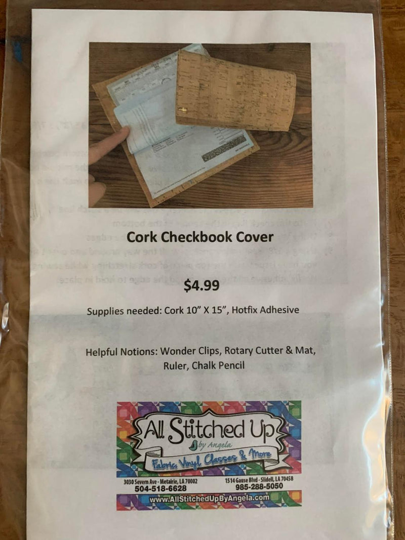 Cork Checkbook Cover Pattern