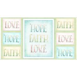 Faith Hope Love Panel Multi