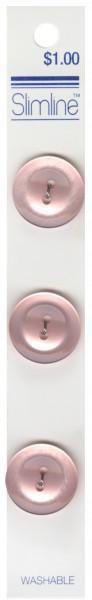 2 Hole Button Pink 3/4in 3ct