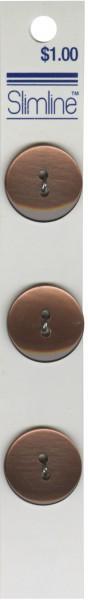 2 Hole Button Brown 3/4in 3ct