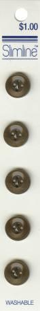 4 Hole Button Brown 1/2in 5ct