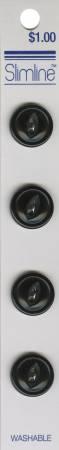 2 Hole Button Black 5/8in 4ct