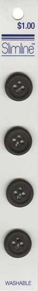 4 Hole Button Brown 5/8in 4ct