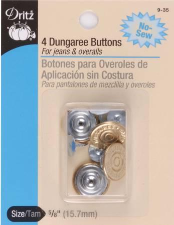 Dungaree Button 4Ct