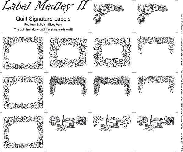 Medley Labels 2 18in x 20in