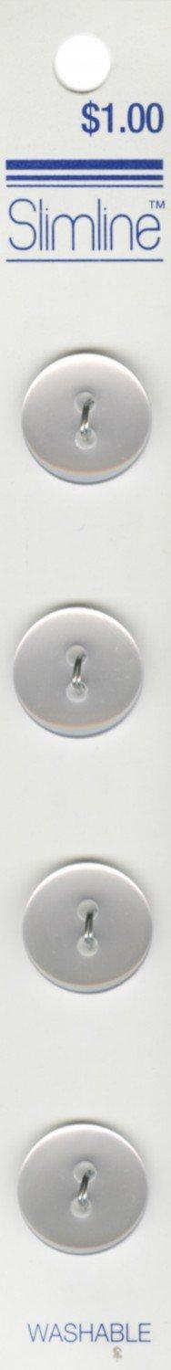 2 Hole Button White 5/8"