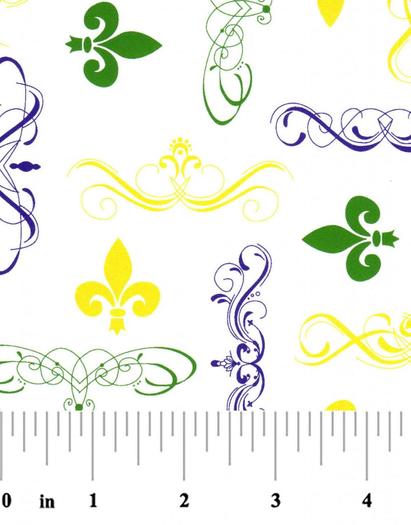 Purple Green and Gold Fleur