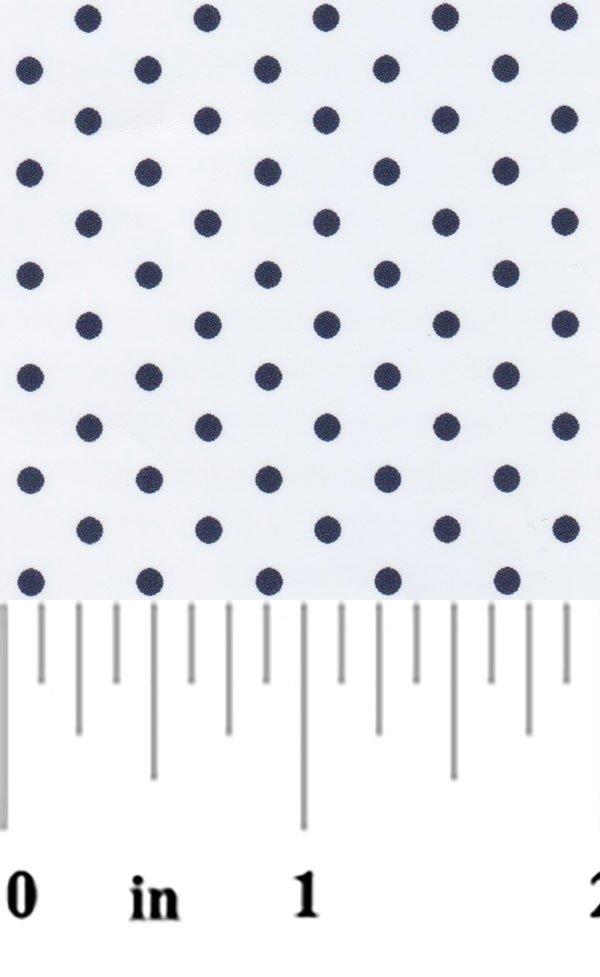 Navy Dots on White
