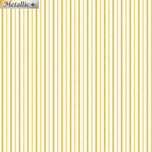Metallic Stripes Cream/Gold