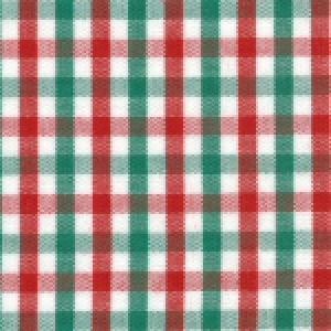Red and Green Tri-Check Cotton