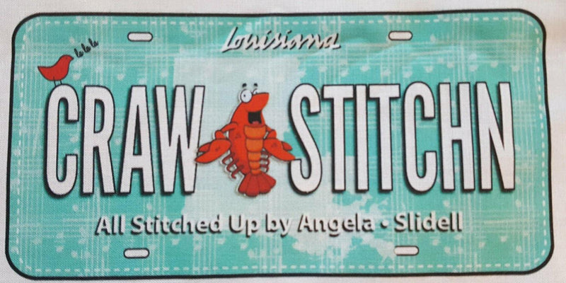 CrawStitchin License Plate