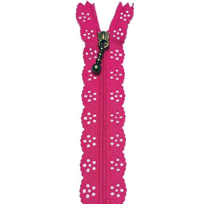 Hot Pink Big Lacie Zipper