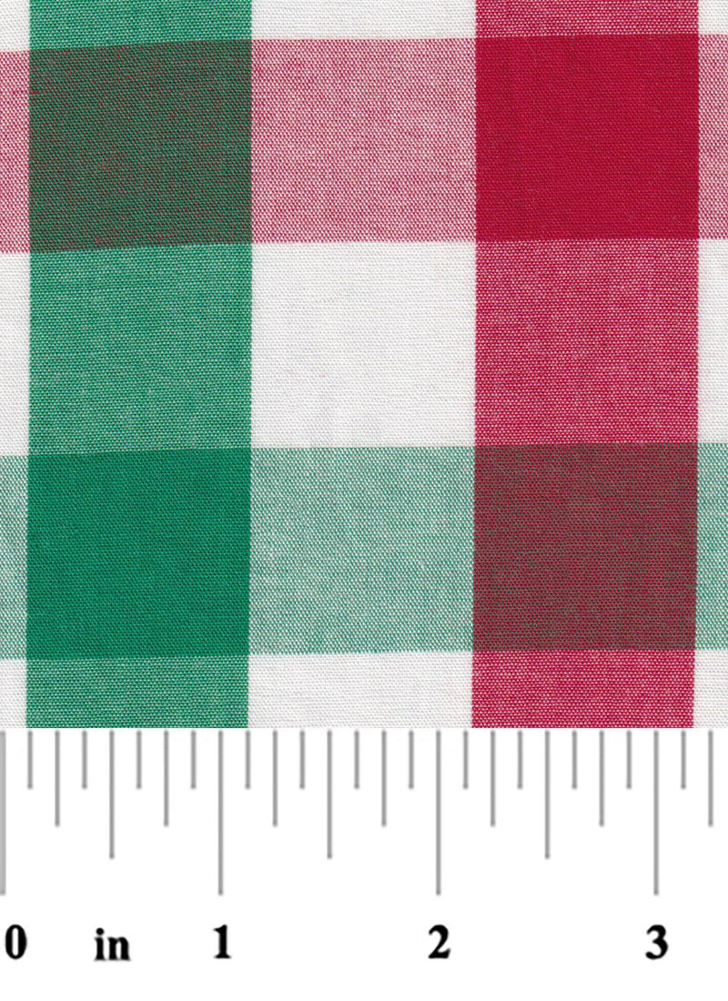 1" Red and Green Check