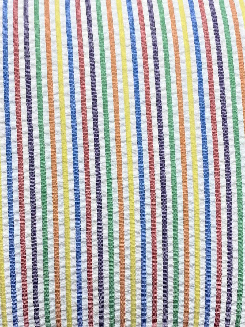 Wide Bright Stripe Seersucker