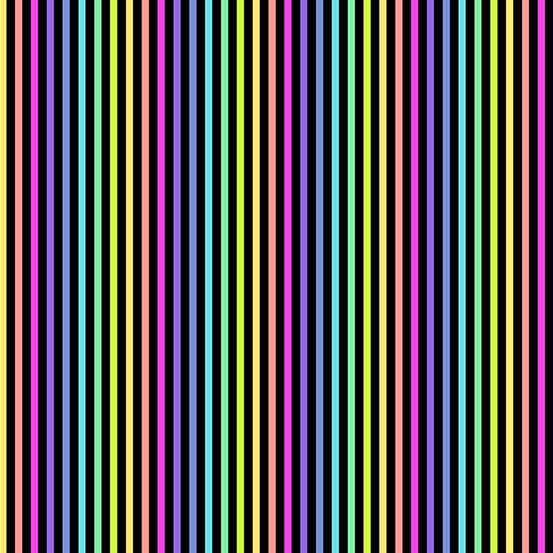 Rainbow Sprinkles Stripe Black