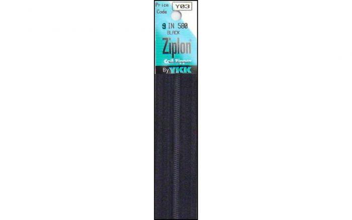 7" Ziplon Zipper Black
