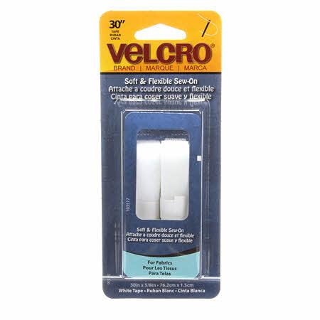 5/8" Soft Flex Velcro White