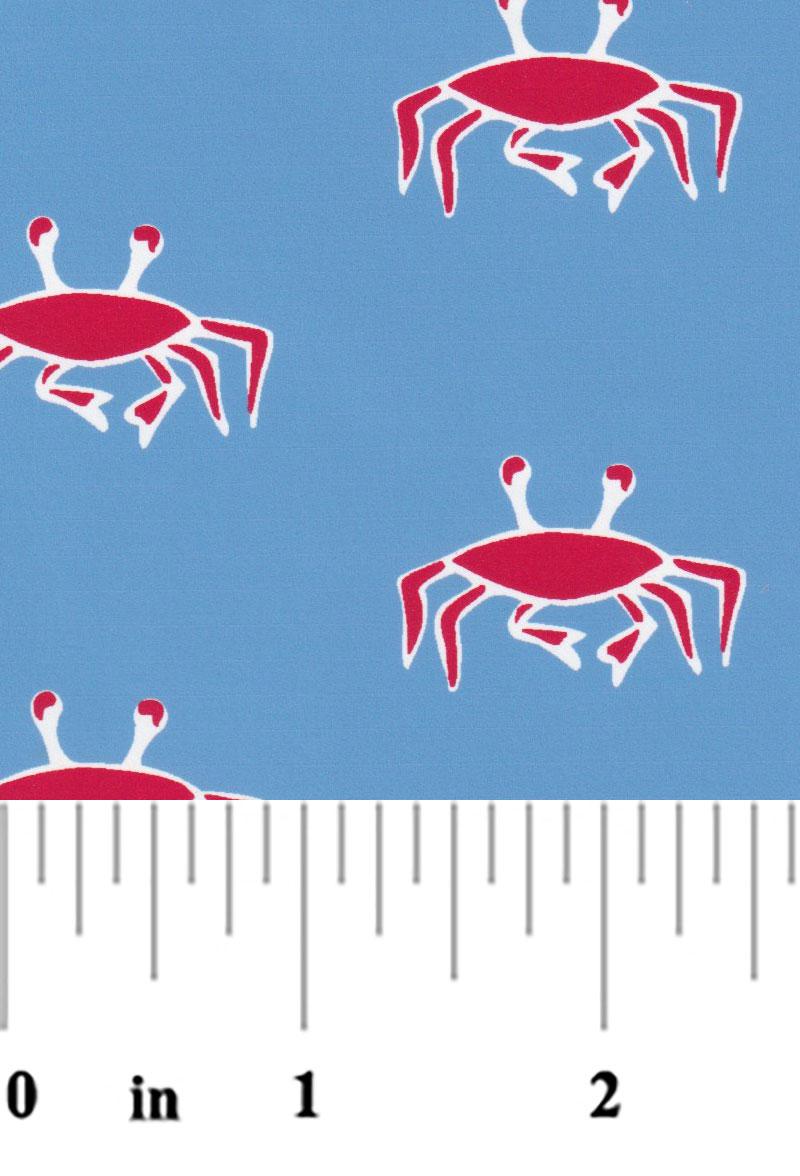 Red and Blue Crab Print