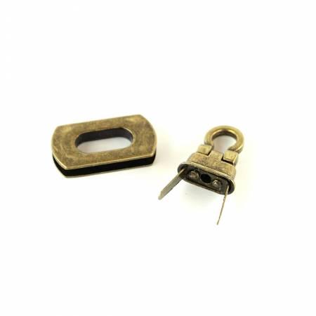 Pocket Flip Lock Antique Brass