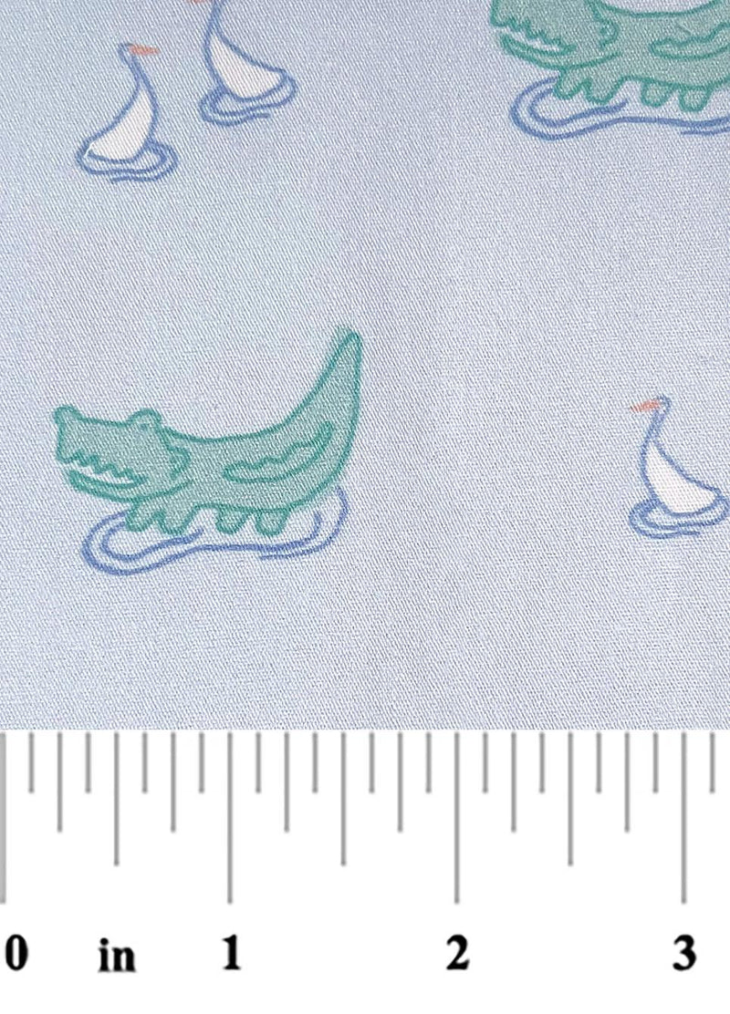 Aligator and Bird Print
