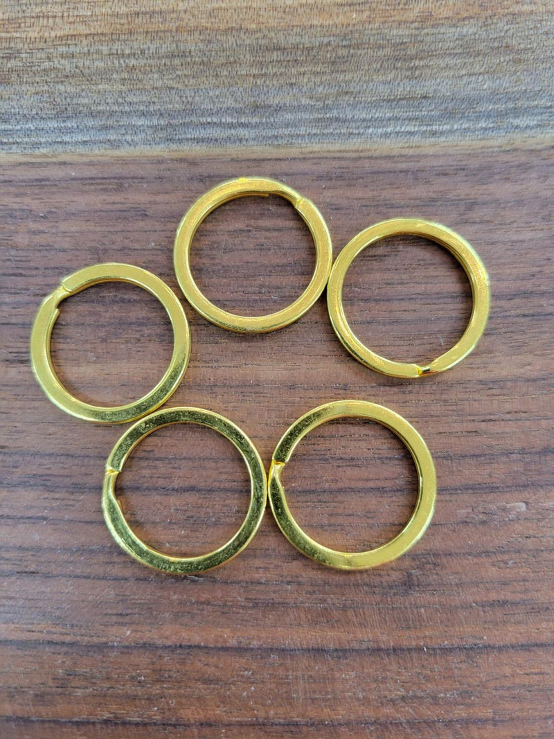 1" Gold Key Ring 5PC
