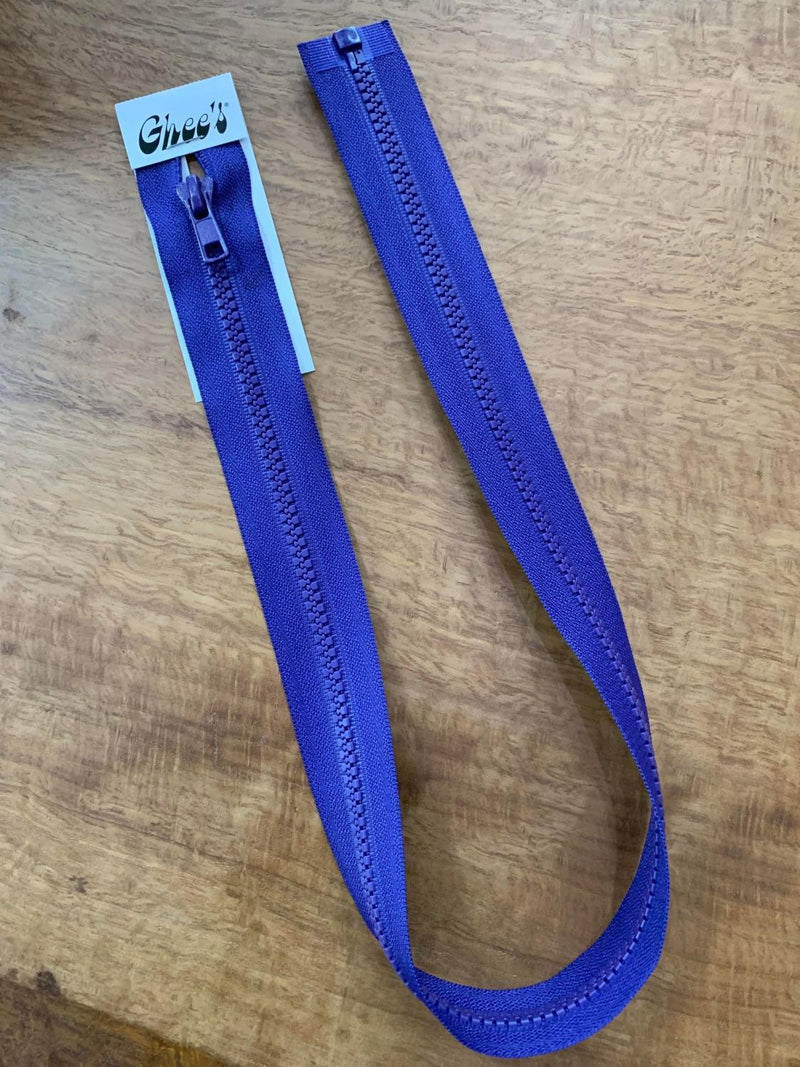 24" Purple Separating Zipper