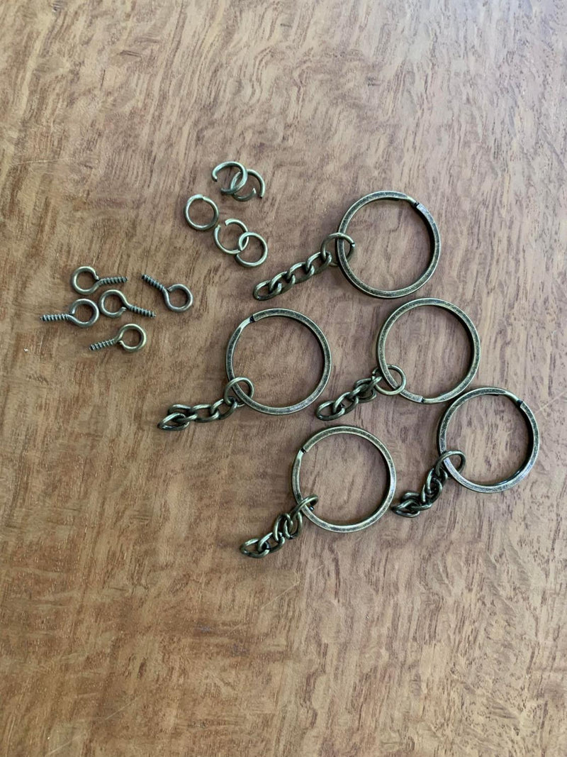 1" Key Ring w/Chain