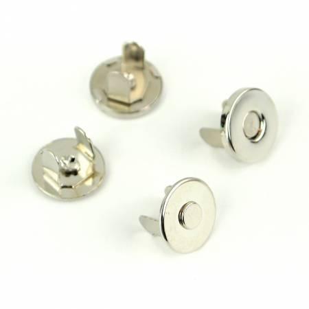 2 Magnetic Snaps 1/2" Silver