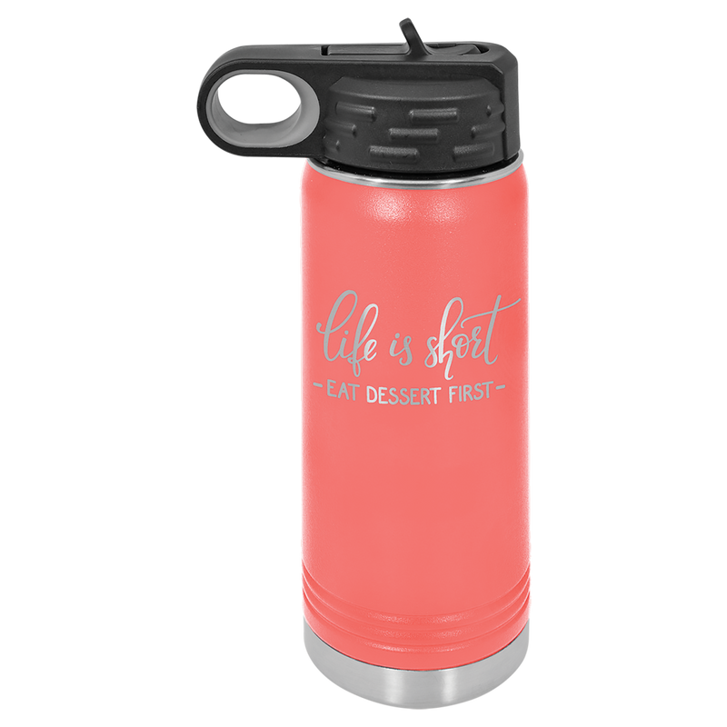 20oz Coral Water Bottle