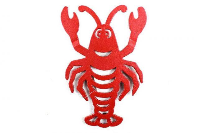 Rustic Red Whitewashed Lobster