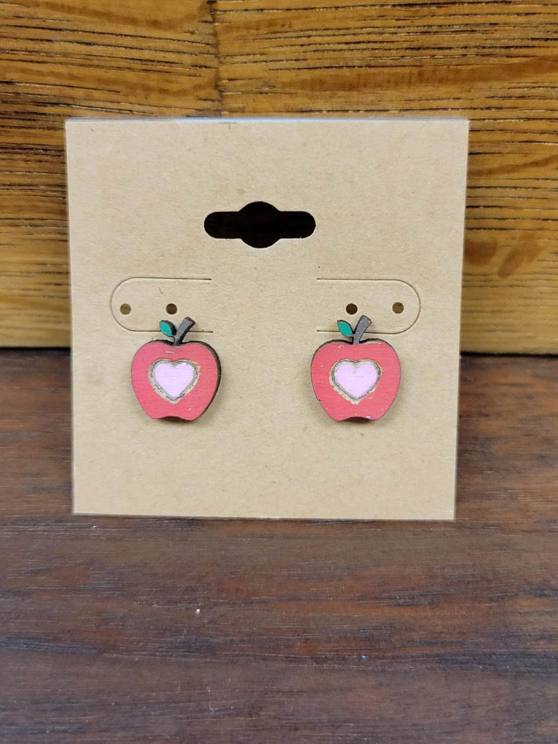 Apple Heart Earrings