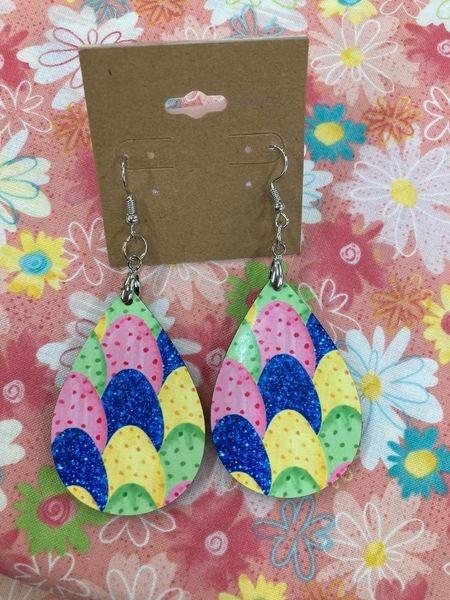 Easter Egg Teardrop Earrings
