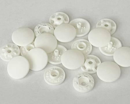 White Tool-less Snap Fasteners 13mm