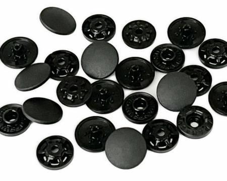 Black Tool-less Snap Fasteners 13mm