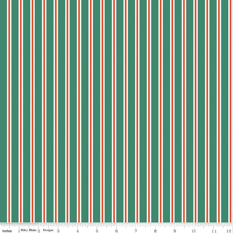 Holiday Cheer Stripes Green