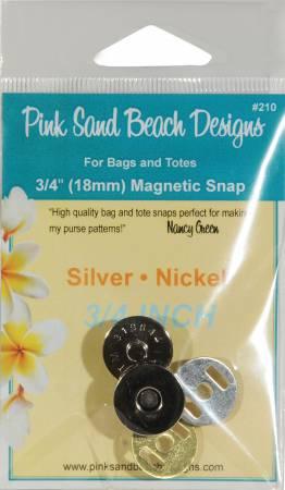 Magnetic Purse Snap - Silver