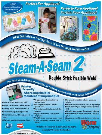 Steam A Seam 2  9" x12"  5/pkg
