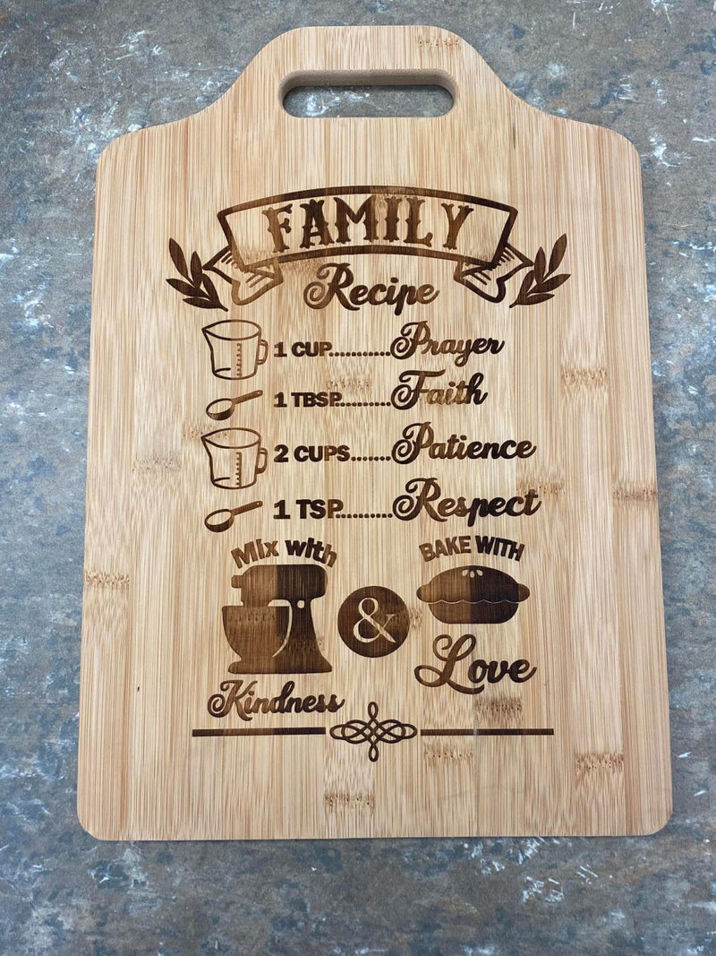 Family Recipe Cutting Board