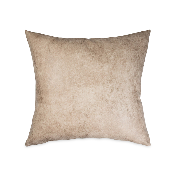 Faux Leather Pillow Cover Brown