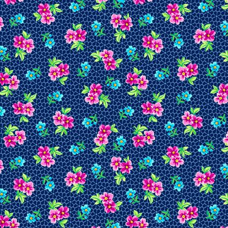 Floral Cache Spaced Floral Navy