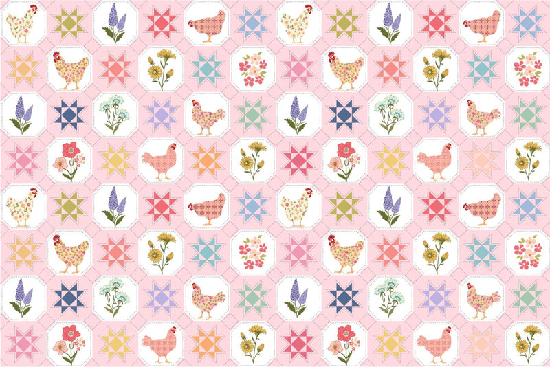 Homestead Quilted Countryside Pink