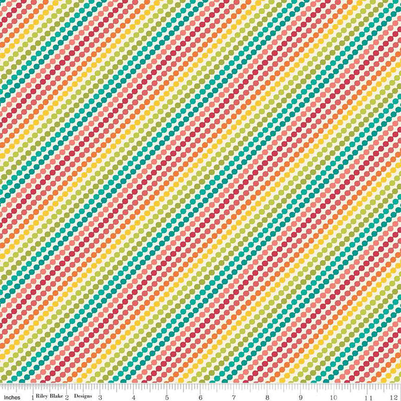 Market Street Rainbow Stripes Cream